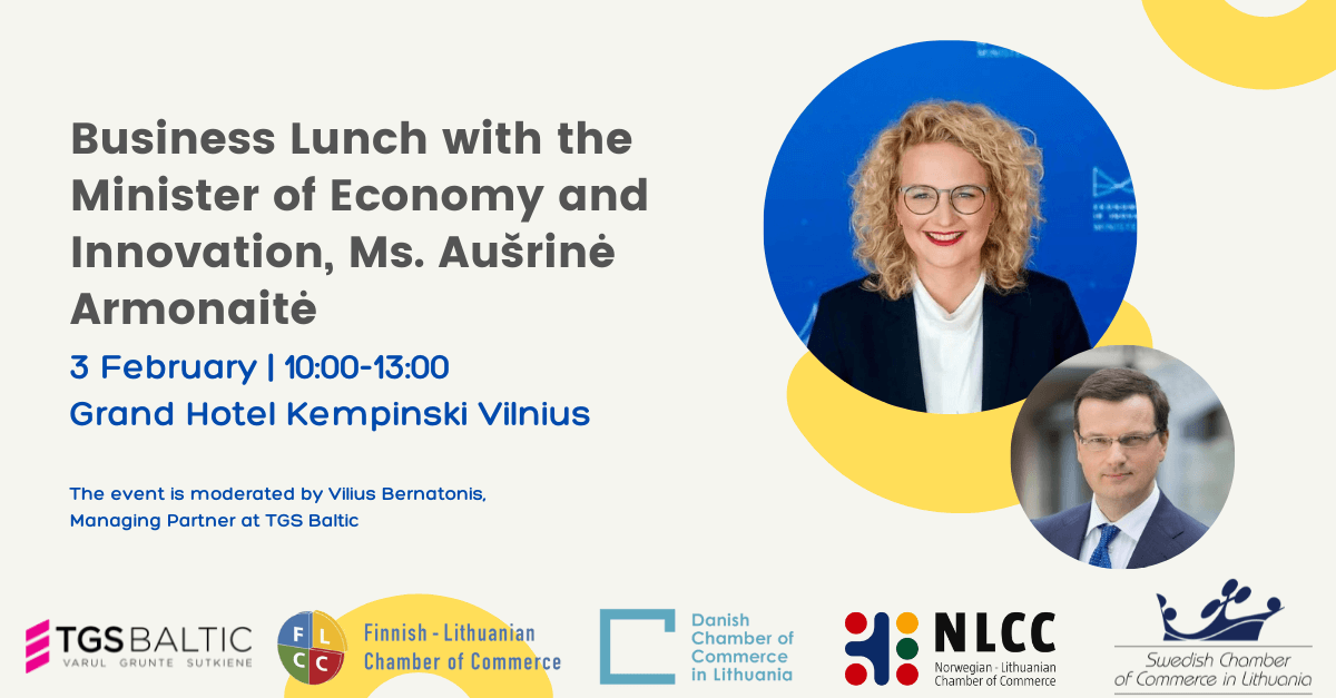 Business Lunch with Minister of Economy and Innovation, Ms. Aušrinė Armonaitė