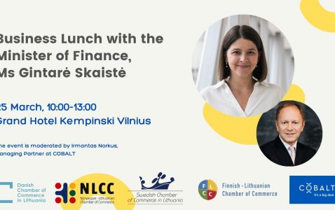 Business Lunch with the Minister of Finance Ms. Gintarė Skaistė