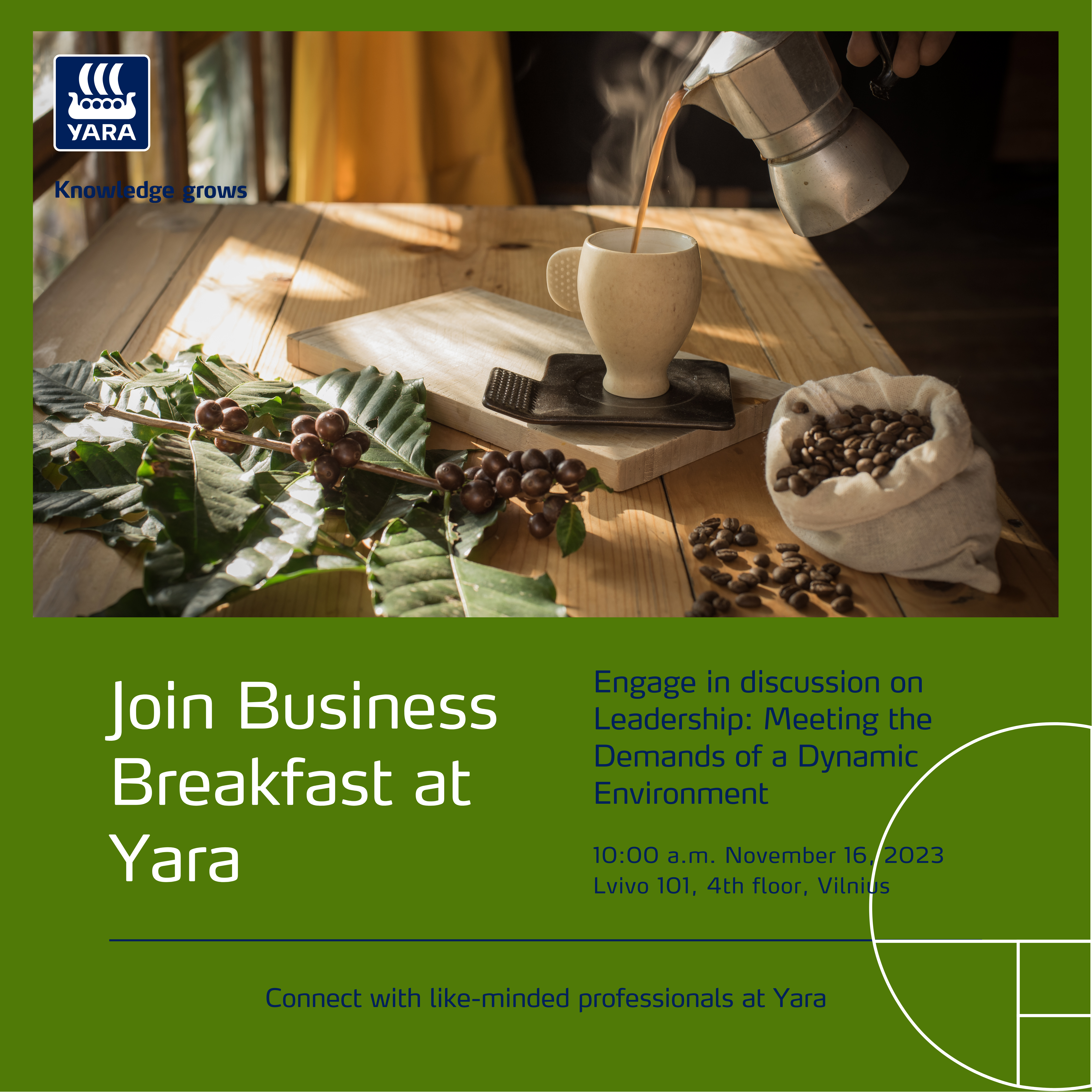 Business Breakfast at YARA Lietuva: Leadership “Meeting the Demands of a Dynamic Environment”