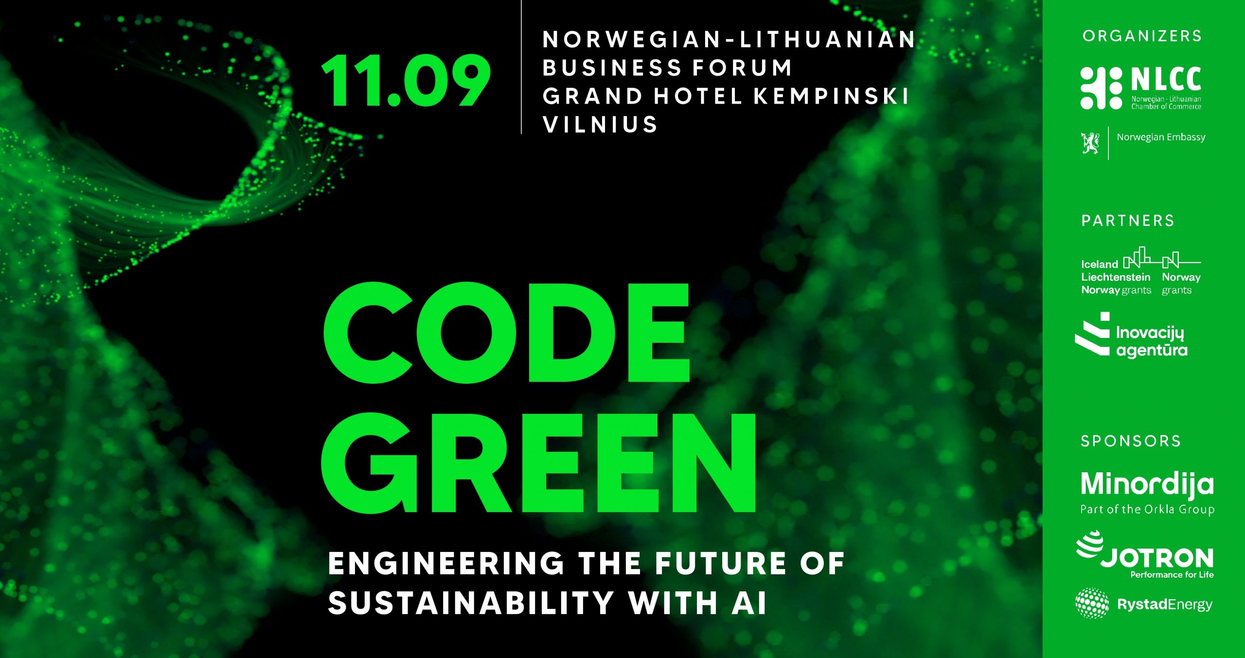 Norwegian-Lithuanian Business Forum 2023: Code Green: Engineering the Future of Sustainability with AI