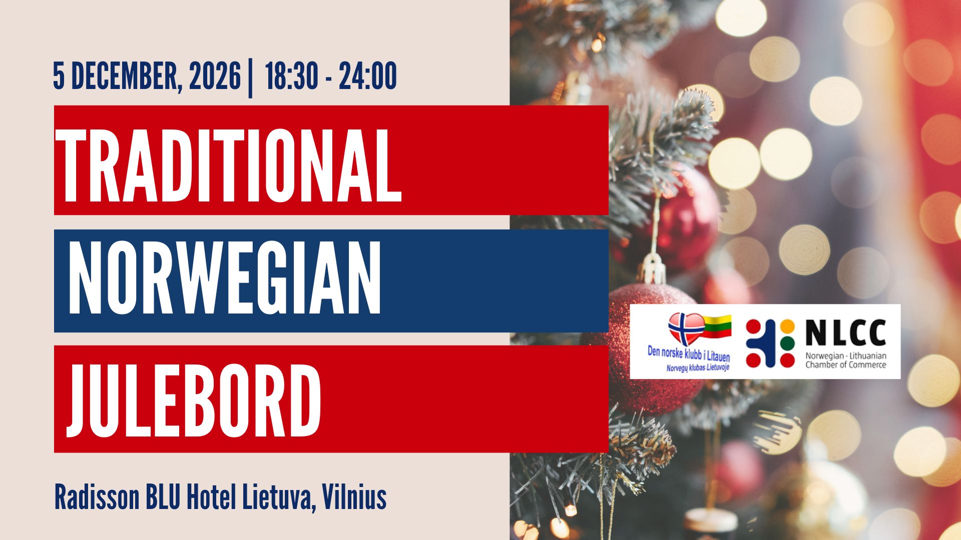 Norwegian Christmas Table Julebord 2026  | December 5
